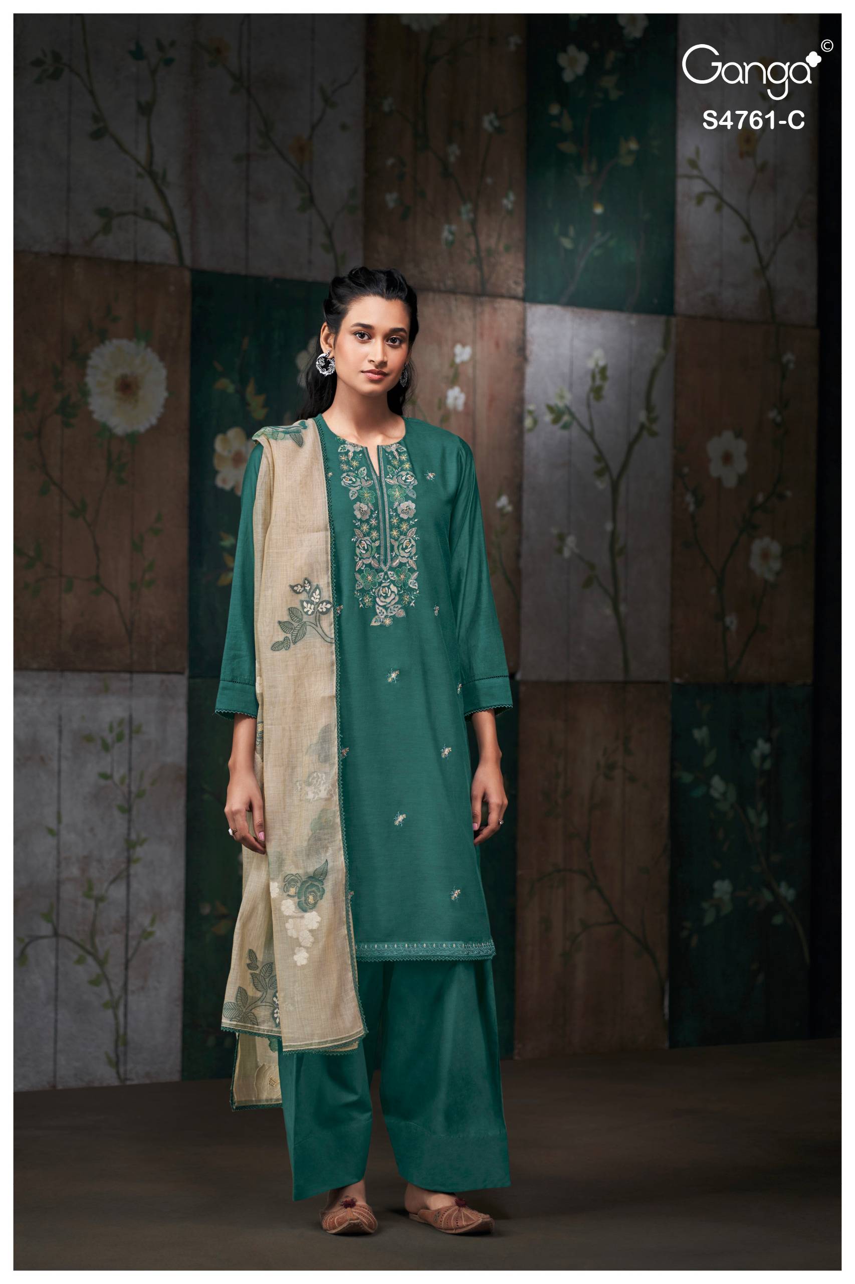 KALISTA 4761 Series By GANGA FASHION Stylish Beautiful Colourful SILK SATIN Dresses At Wholesale Price